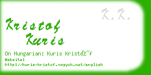 kristof kuris business card